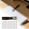 Portable Pusher Stapler With 50 Paper Clip Office Dispenser Reusable Binder Clip Stapler For Book Binding Machine Office Supplie