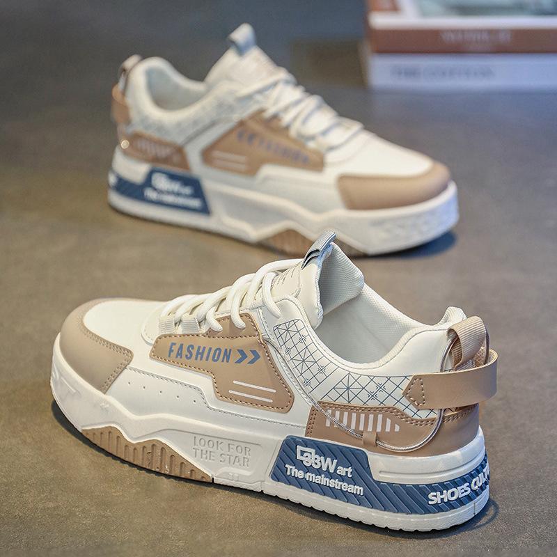 Modne Najnowsze Buty Męskie w Bloki Kolorystyczne Wiosna/Jesień Modne Casualowe Buty do Skateboardingu Lekkie i Wytrzymałe Buty Sportowe do Biegania