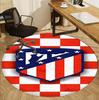 Atletico Madrid Pattern Round Rug, Indoor/Outdoor Mat, for Picnic, Gameroom, Bedroom, Office, Living Room, Home Decor Carpet, Birthday Gift