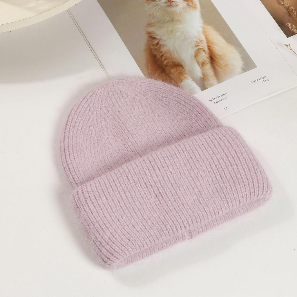 Winter Hat Korean Rabbit Hair Pullover Hat Women Fashion Knitted Hat All Match Warm Knitted Hats