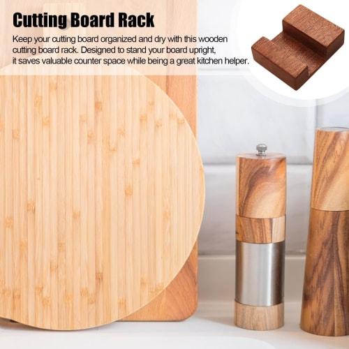 Countertop Cutting Board Holder, Wooden Cutting Board Stand | Durable Kitchen Accessories, Heavy-Duty Kitchen Storage for Home, Kitchen, and Women.