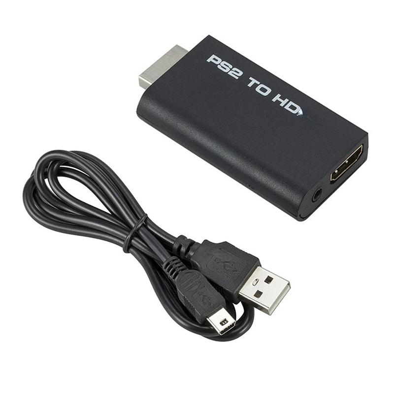 Ps2 To Hdmi-Compatible Compatible Converter Adapter Audio Video With 3.5mm Cable Supports Pc Ps2 480i 480p 576i Display Modes