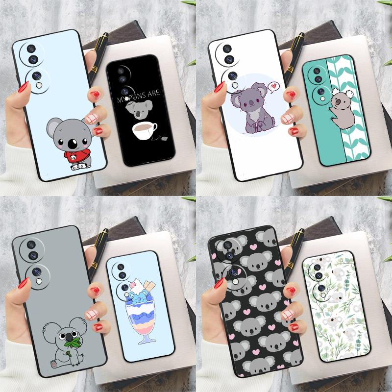 Cute Cartoon Koala Case For Honor 200 Pro X9c X9a X8a X7a X6a X7 X8 X9 X8b X9b 50 70 90 Magic 5 6 Lite Cover
