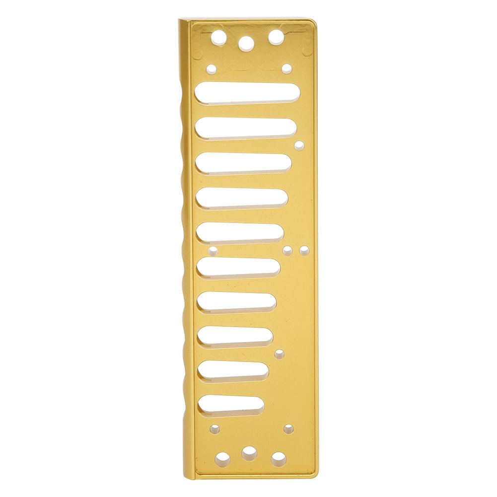 Harmonica Comb 10‑Hole Blues Harp Comb Part for HOHNER SP20 Aluminum Alloy Harmonica AccessoryGold