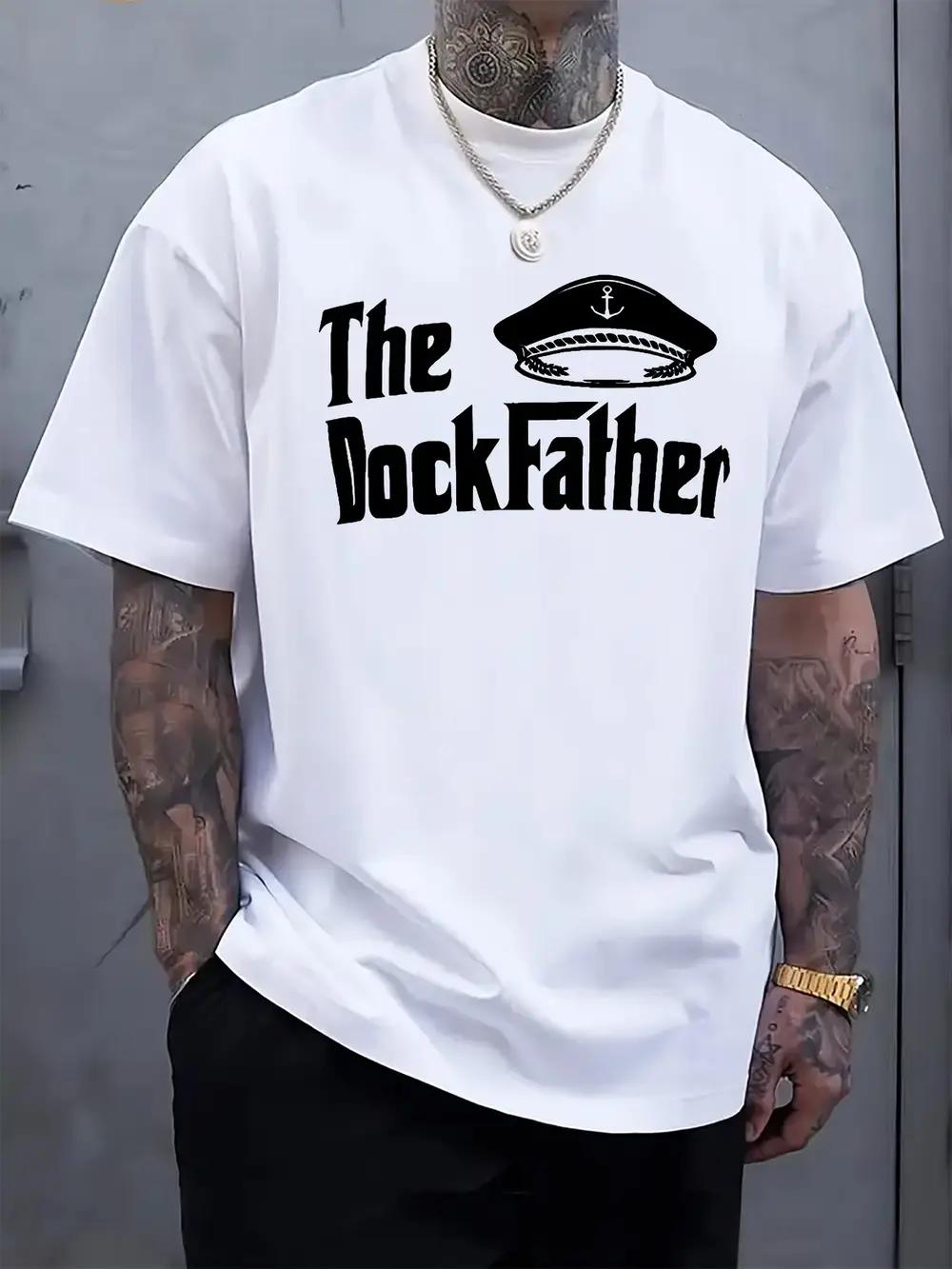 

The DockFather Graphic Tee - Casual Crew Neck Short Sleeve T-shirt XXXXL