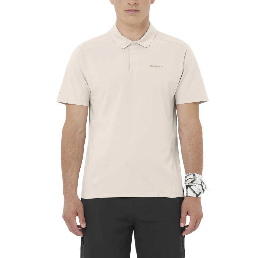 Salomon Trackline Short Sleeve Solid Color Antibacterial Odor Resistant Hiking Polo Shirt Men tops C27457