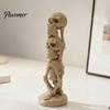 Horror Skull Decoration 3D Printed Stacking Figurine, Gothic No Speak Hear See Artistic Statue, Halloween Party for Home Office Durable Sculpture