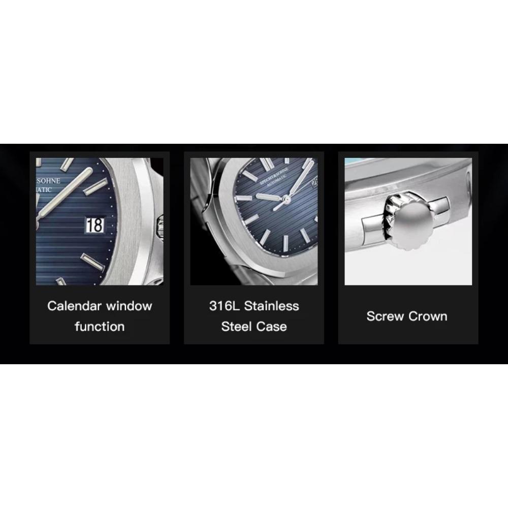 Specht & Söhne Mechanické náramkové hodinky pro muže 5711 Hodinky Miyota 8215 Sportovní hodinky Relogio Masculino
