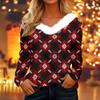 Dámské košile s dlouhým rukávem Roztomilé topy Vánoční potisky Trička Blůzy Ležérní Nadměrné velikosti Základní topy Pulovr