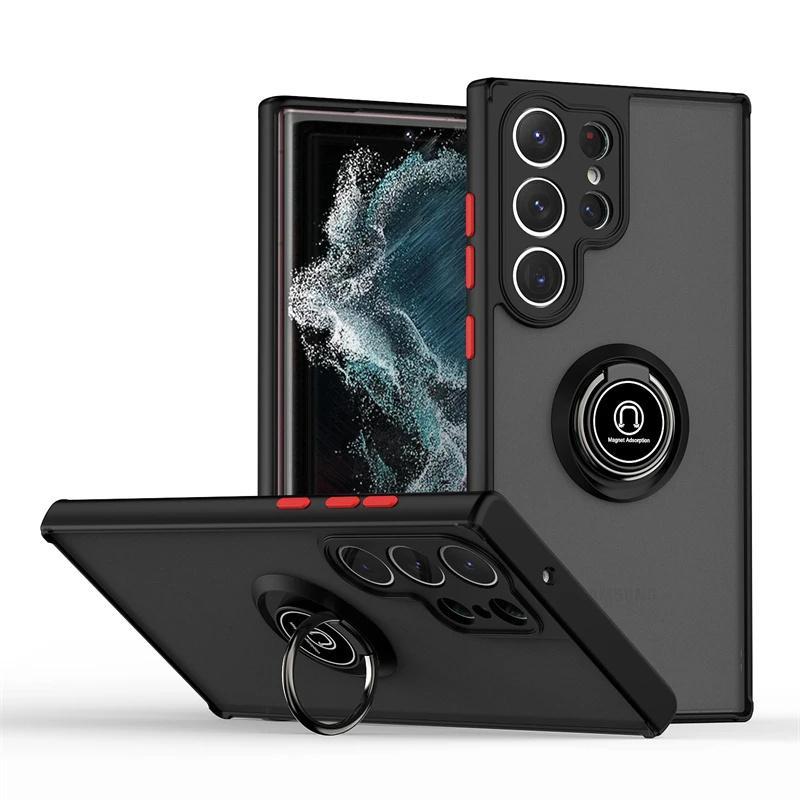 Funda For Samsung Galaxy S25 S24 S23 S22 S21 S20 FE S10 Note 20 10 Plus Ultra Shockproof Magnetic Ring Holder Case Stand Cover