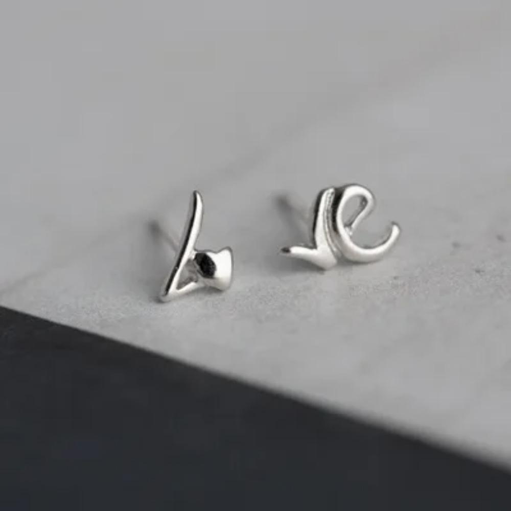 Silver Plated Korean Style Stud Earrings for Women Creative Ear Hole Design Allergy Free Fine Jewelry Accessories