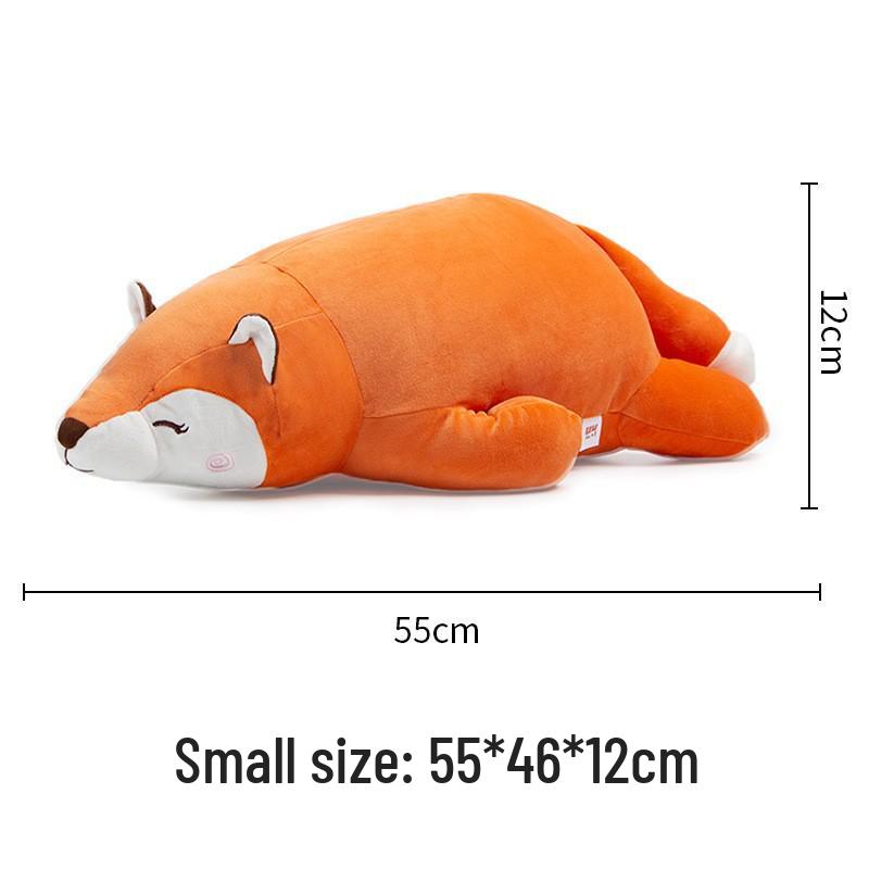 Plush Silver Fox Toy - Lying Pose, Children s Birthday Gift, Pillow-Soft Doll, In Stock In Stock