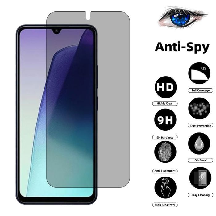 Film de protection en verre trempé - Xiaomi - Redmi 14C - Lot de 4 - Anti-espion - Résistant aux chocs