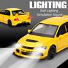 1:32 Model Toy Mitsubishi Lancer Evolution IX Sports Cars Alloy Diecast Pull Back 6 Doors Opened Sound Light Supercar Kids Gifts