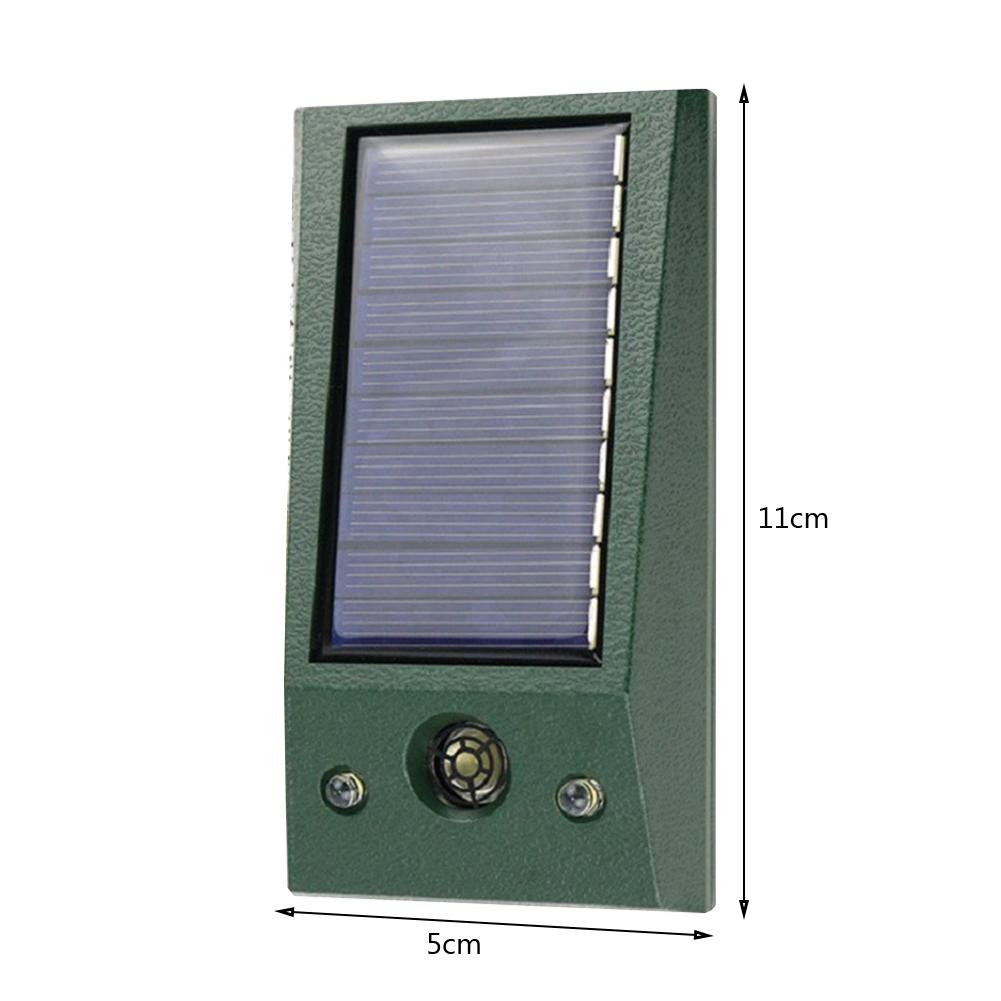 Solarbetriebenes elektronisches Ultraschall-Vogelabwehrgerät, IP66, wasserdicht, Taubenabwehr, starkes LED-Blinklicht, Ungezieferabwehr für den Hof
