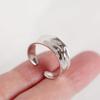 Korean-Japanese Style S925 Sterling Silver Minimalist Irregular Wide Band Open Ring for Women
