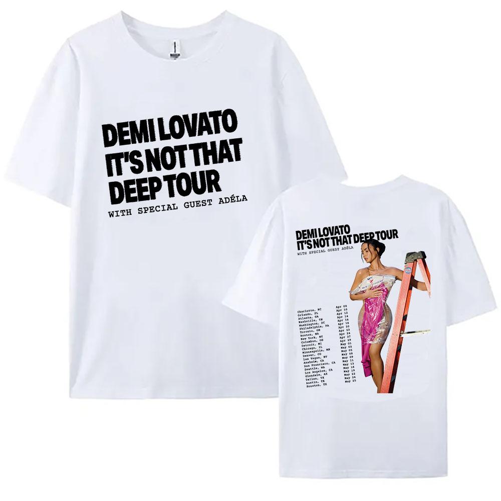 

26ITS NOT THAT DEEP TOUR WITH SPECIAL GUEST ADÉLA Tshirts DEMI LOVATO Graphic Printing Tshirt Short Sleeve Women Unisex Clothing S