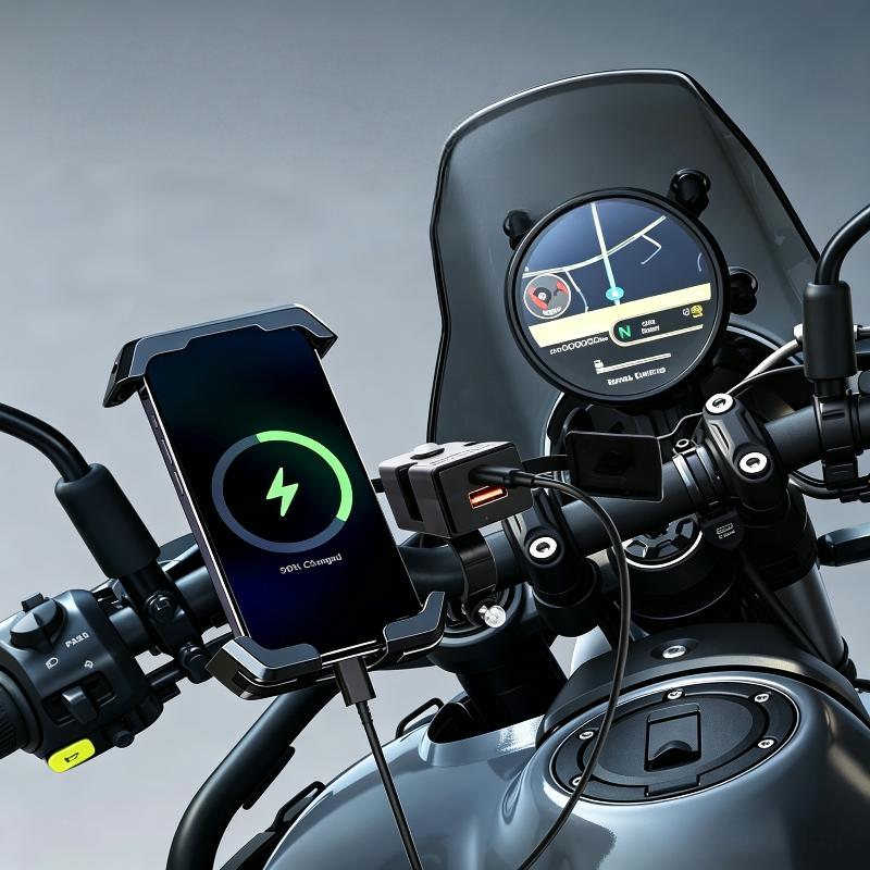 Waterproof Dual USB Charger for Motorcycle Electric Bike Scooter Quick Charge Adapter for Outdoor Riding