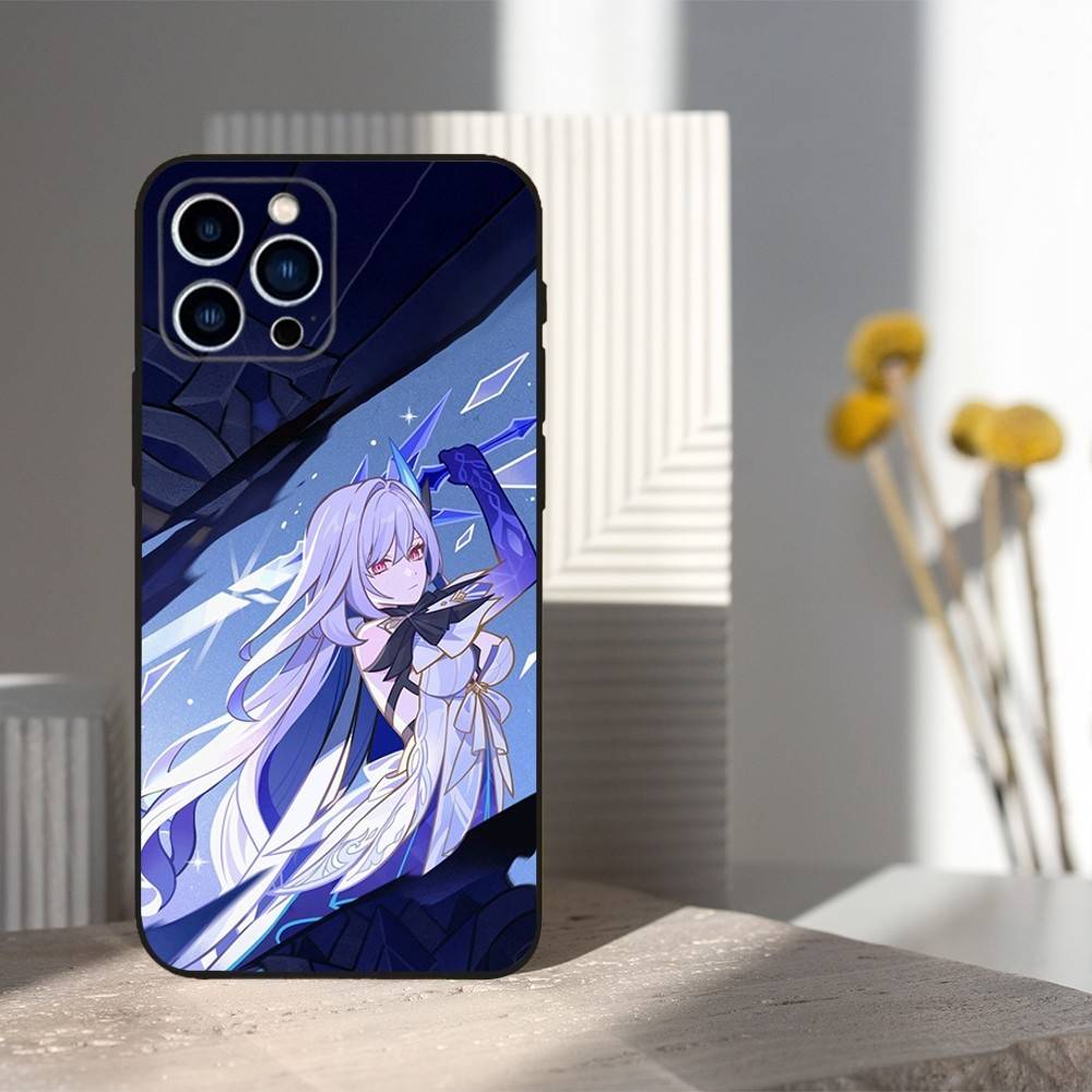 

Genshin Impact Skirk Game For iPhone 12,14,13,15,16,11,17,X,Mini,XR,SE,XS,Plus,Pro,Max,8,7,Soft Silicone Black Case iPhone17