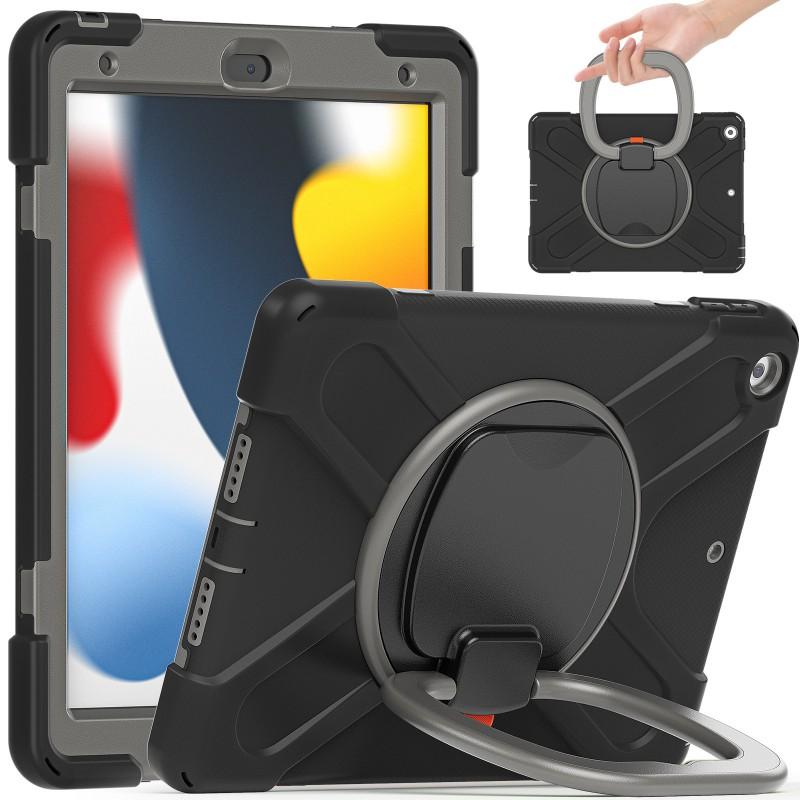 IPad Air 5 10.2 Inch Protective Case With Rotating Kickstand Shoulder Strap Shockproof SiliconePC Shell Daily Use Travel