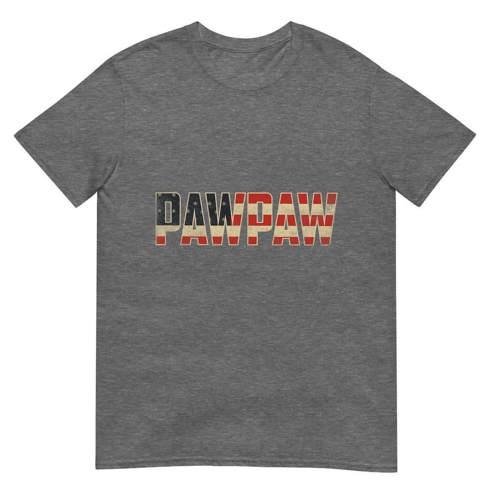 Pawpaw Bold Patriotic American Flag Fathers Day Pawpaw Tshirt