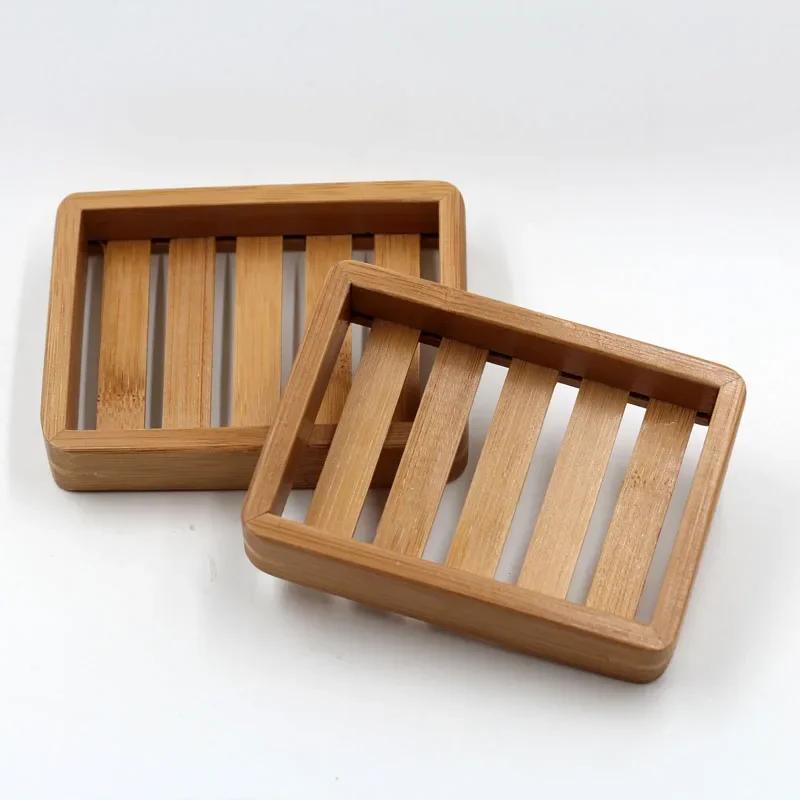 Tragbare Seifenschale aus Holz und natürlichem Bambus, Ablage, Halter, Aufbewahrung, Seifenablage, Teller, Behälter, Badezimmerzubehör, Aufbewahrungsorganizer