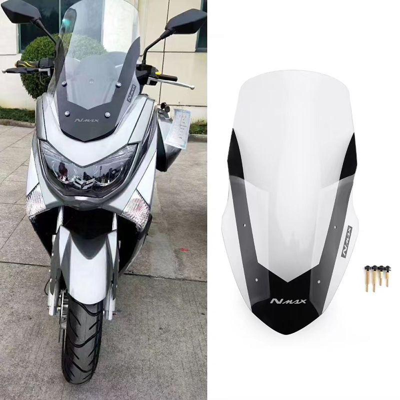 

Applicable to Yamaha Mengshi Nmax155 Front Flow Deflector Nmax125 Motorcycle Front Windshield Heightening Windshield 15-19 NMAX155 windshield transparent PC not broken