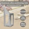 Professional Aluminum Alloy Angle Ruler - 45° & 90° Precision Square Gauge for Woodworking, Measuring & Layout - Durable, Accurate Tool for DIY