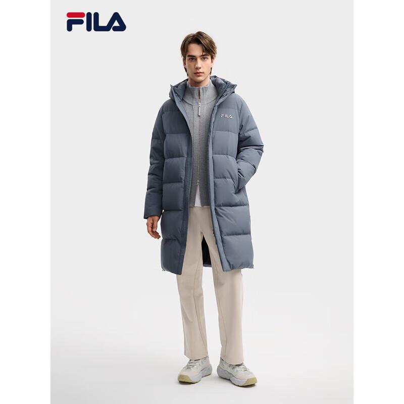 FILA Unisex Long Hooded Down Jacket
