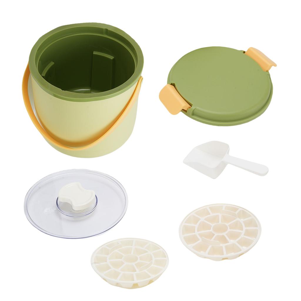 Compact Ice Bucket Kit PP Ice Cube Trays with Bin Scoop Easy Release DIY Favorite Ice Cubes for Home Camping