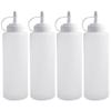 Bottiglie Squeeze Vuote in Plastica per Ketchup, Lavabili in Lavastoviglie, Bottiglie Squeeze Multiuso con Tappo Sigillato per Liquidi