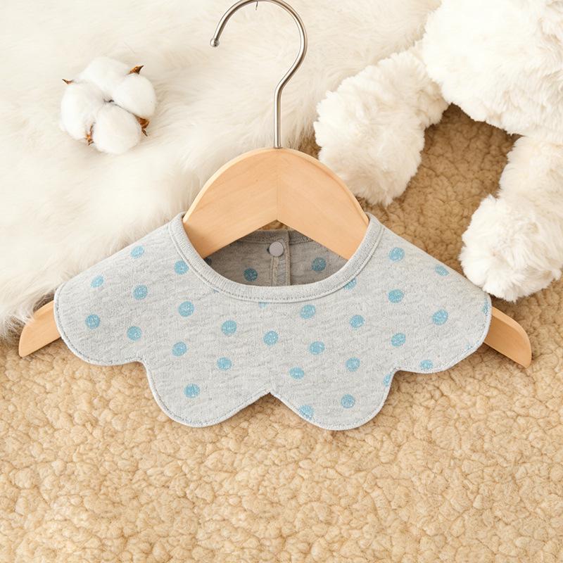 Bavaglino per neonato a petalo impermeabile double-face in stile coreano - 100% garza di cotone