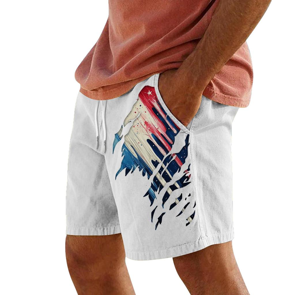 Męskie letnie, duże, swobodne, luźne spodnie sportowe, szorty plażowe