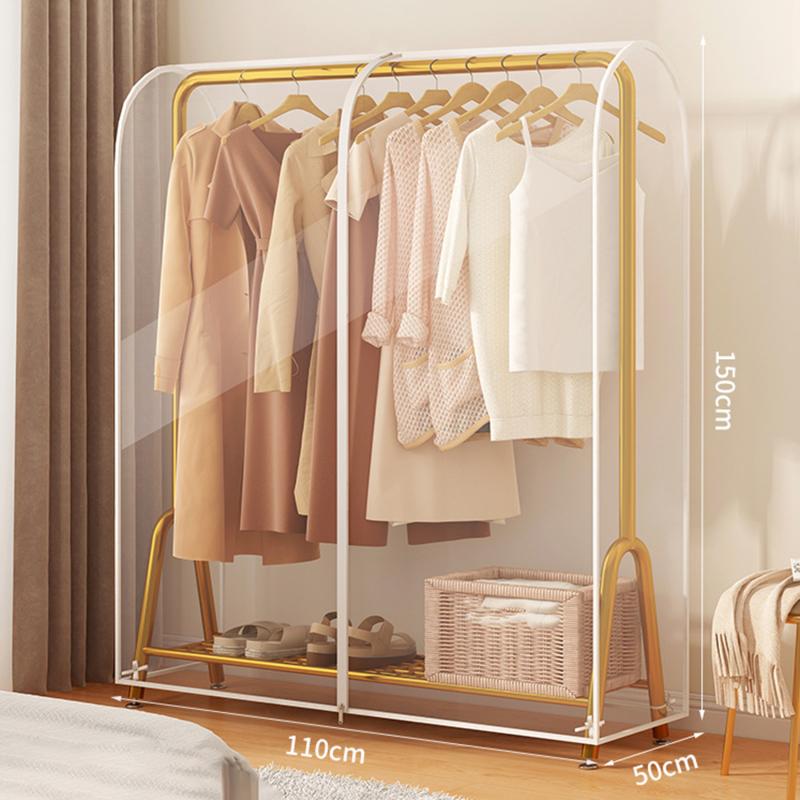PEVA Clothes Dust Cover Fabric Case Suit Cover For Home Hanging-type Coat Storage Bag Wardrobe Hanger Transparent Organizer
