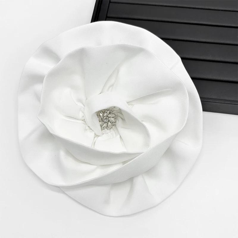 Handmade Fabric 3D Flower Brooches for Women Fashion Cloth Art Lapel Pins Wedding Party Corsage Clothing Jewelry Accessories New