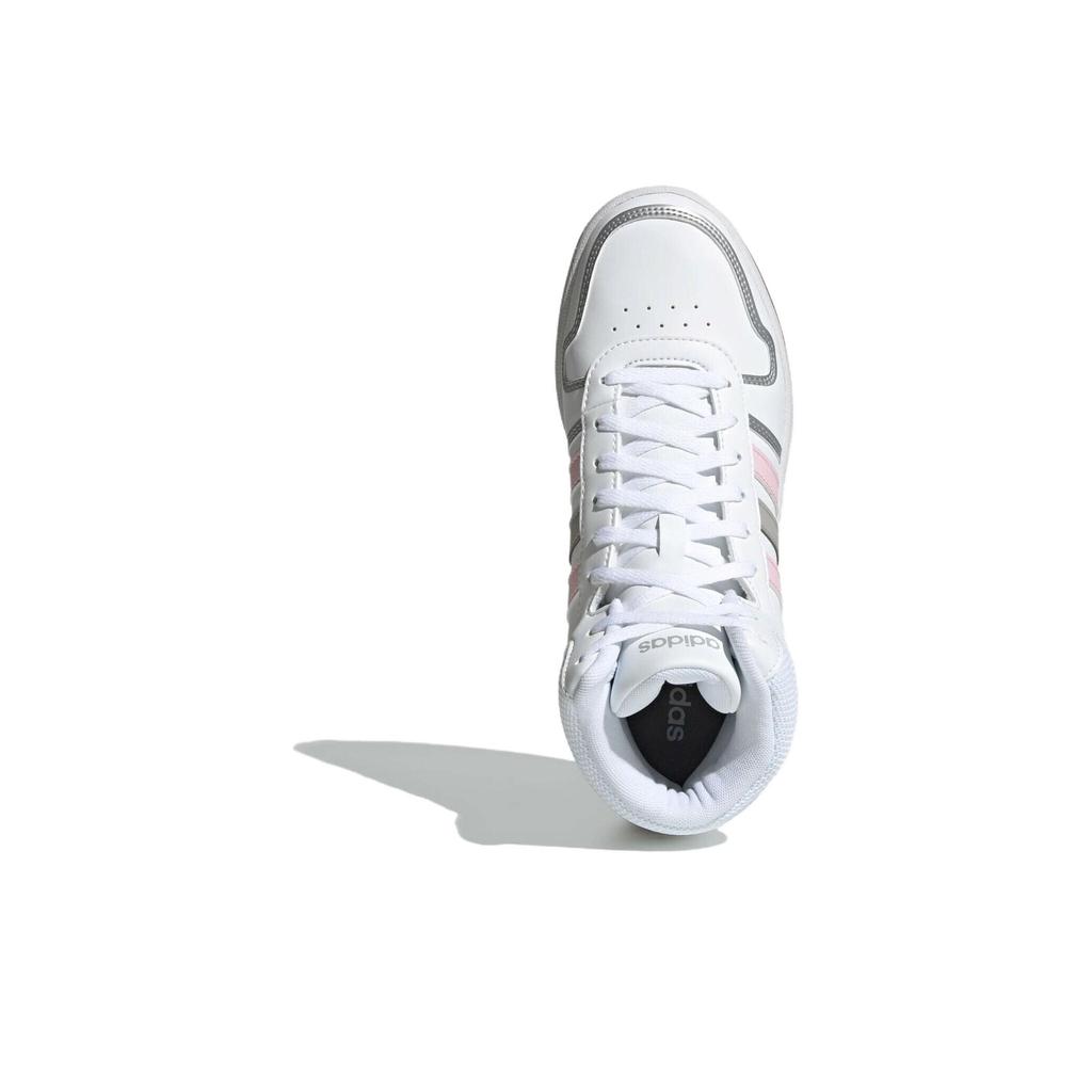 adidas Neo Hoops 2.0 Mid Στρογγυλή Μύτη Συνθετικό Δέρμα Αντιολισθητικά Ανθεκτικά στο Φθορά Ελαφριά Μεσόψηλα Παπούτσια Μπάσκετ Γυναικεία Sneakers FY6020