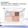 Judydoll - Dew-Shine 6 Color Palette (Warm Tone) - 2 Type