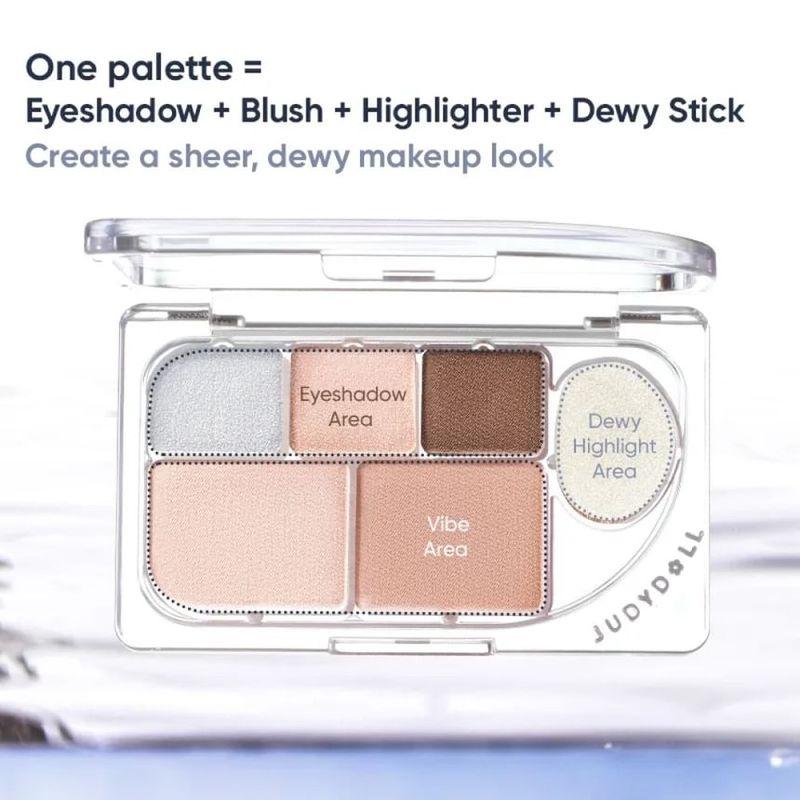 Judydoll - Dew-Shine 6 Color Palette (Warm Tone) - 2 Type