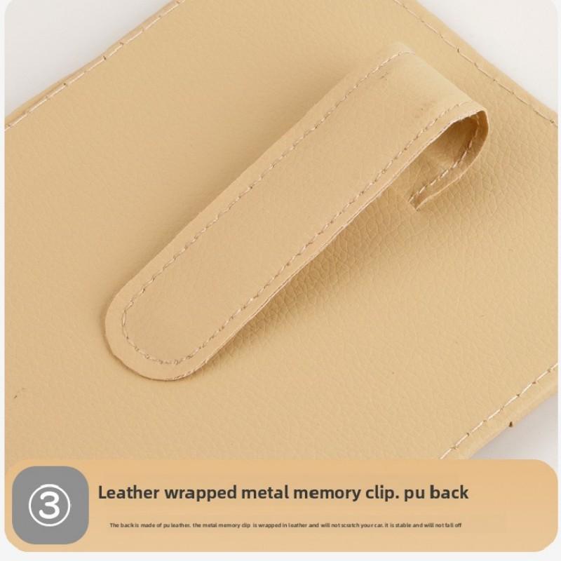 Car Sun Visor Hanging Clip Organizer Box,For Holding Glasses,Bill,Card,Multi-Pocket Storage Box Convenient Practical Accessories