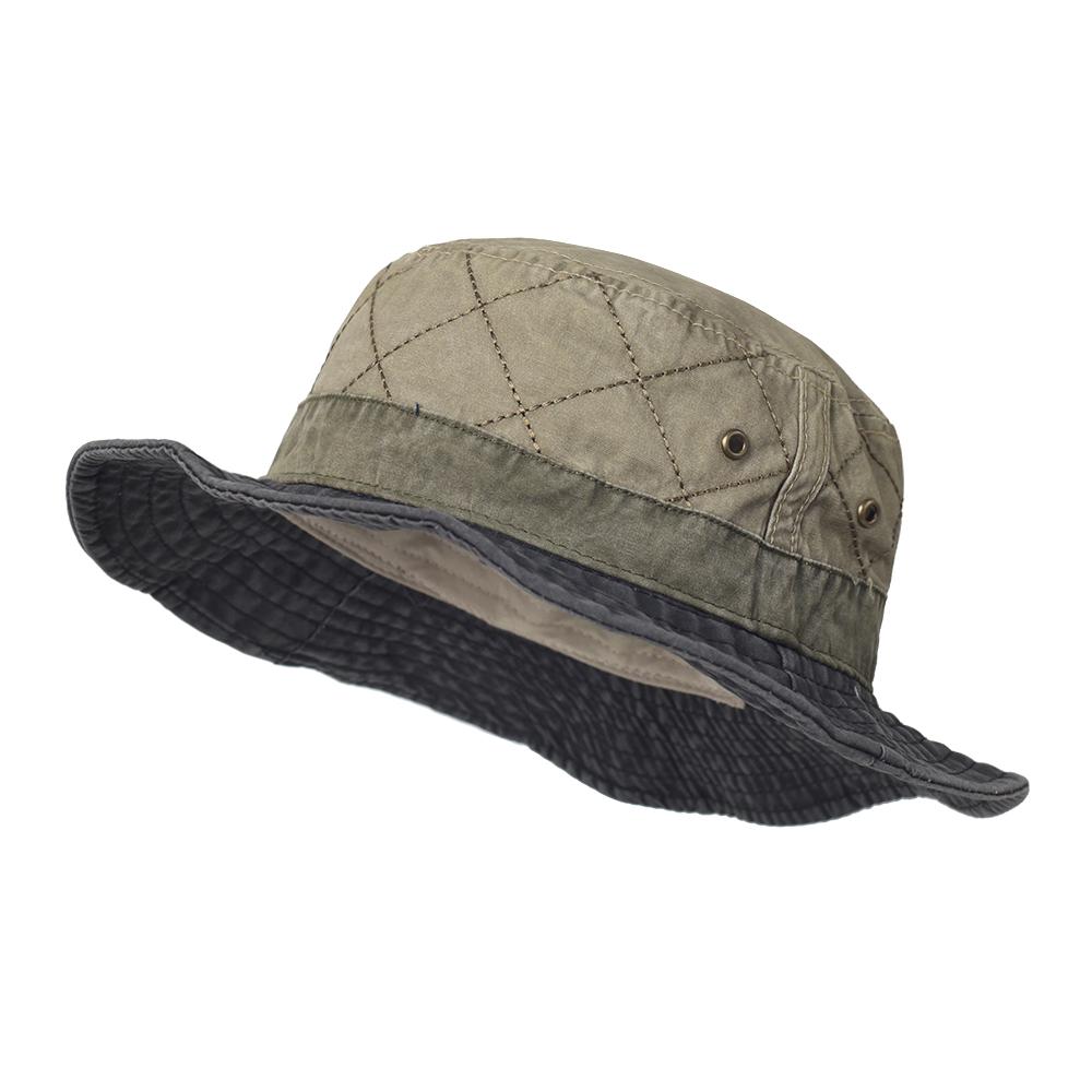 Summer Bucket Hats for Men Women Washed Cotton Panama Hat Fishing Hunting Cap Sun Protection Caps Outdoor Sun Hat