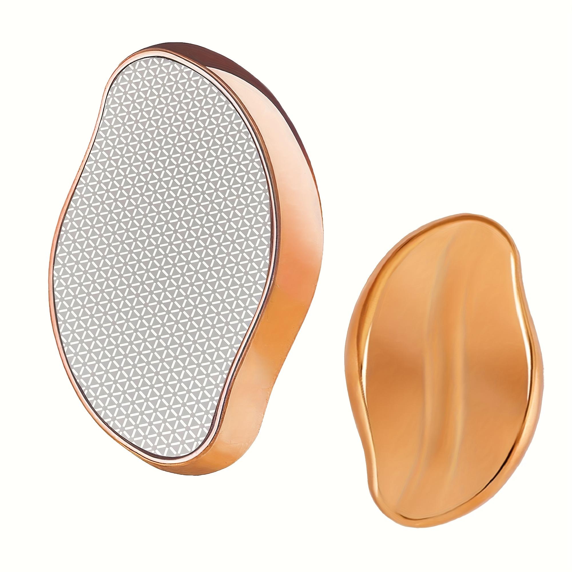 

1 шт. Кристаллический инструмент для удаления волос для мужчин и женщин - Безболезненный отшелушивающий прибор, Многоразовый золотистый