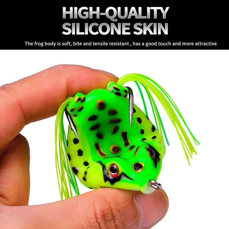 New! Thunder Frog Fishing Lure Lifelike Swimming Artificial Soft Bait With Double Hide Hook Fishing Gear
