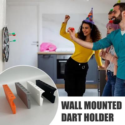 Wall Mounted Dart Holder Dart Storage Rack 6 Slots Dart Organizer Display Rack for Home Game Room Club Office Dartboard Accessory