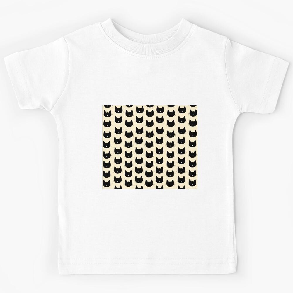Cute Cat Pattern - Peach Kids T-Shirt 100
