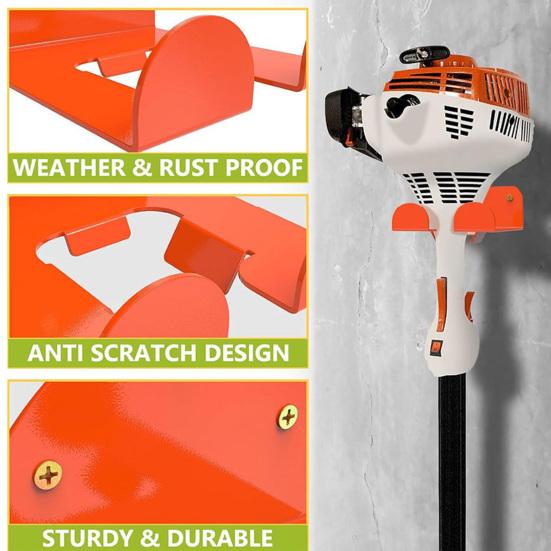 Wandmontierter Trimmerständer Garagenorganizer Freischneiderhalter Schwerlast Garten Elektrowerkzeug Aufhänger für Schuppen Werkstatt Rasentrimmer Heckenschere