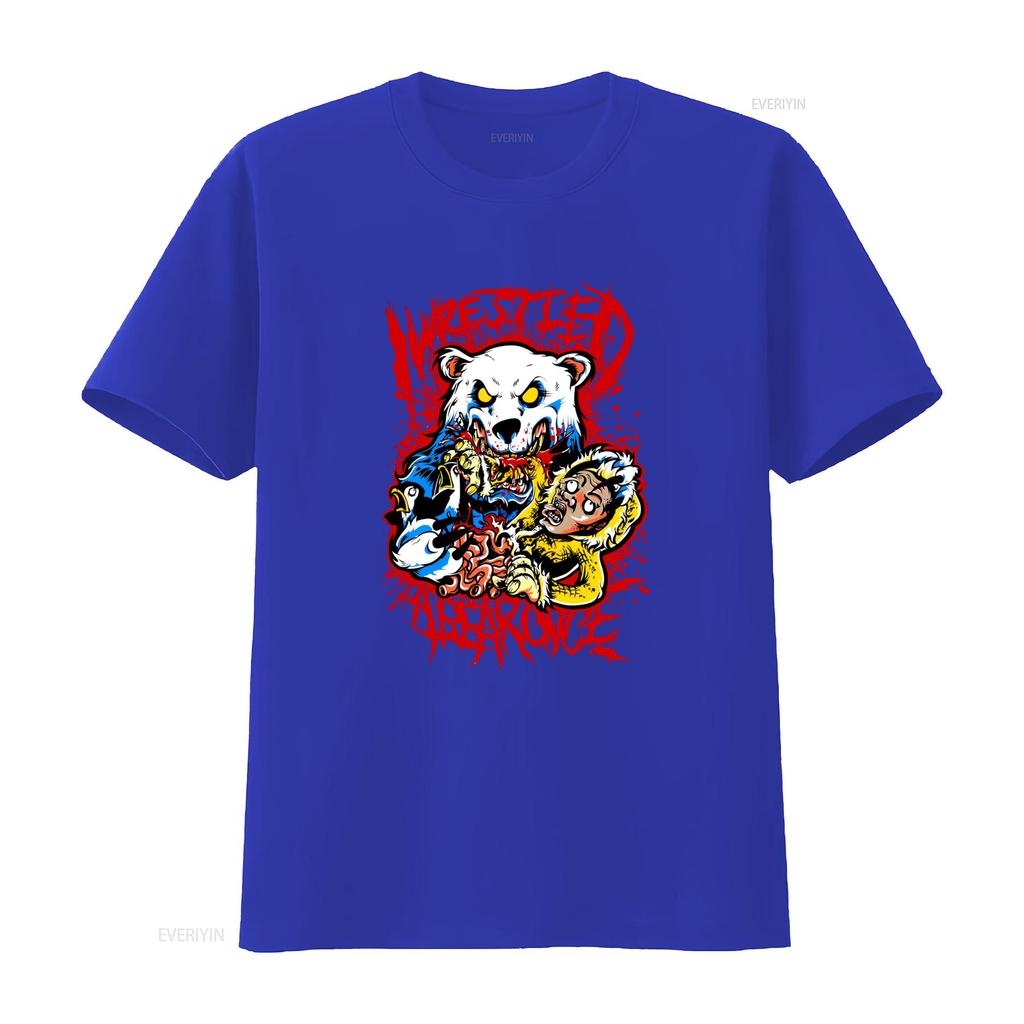 Hett Iwrestledabearonce Bomulls T-shirt Musik För Älskare Design Vit Kk861 vintage Tvättad Snygg Bekväm Unisex mode