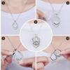 Collier Pendentif Sécurisé pour Fiançailles Forme Géométrique Porte-Bague Collier Argent Délicat Bijoux de Fiançailles pour Femmes Filles