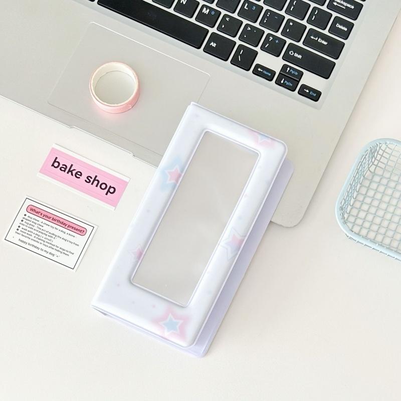 Star Pattern Photocard Holders Binder Album Mini Portable Cartoon Photo Card Holder Book for Collection