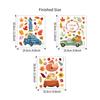 Autumn Maple Leaf Pumpkin Squirrel Static Cling Window Sticker Removable Fridge Glass Decor