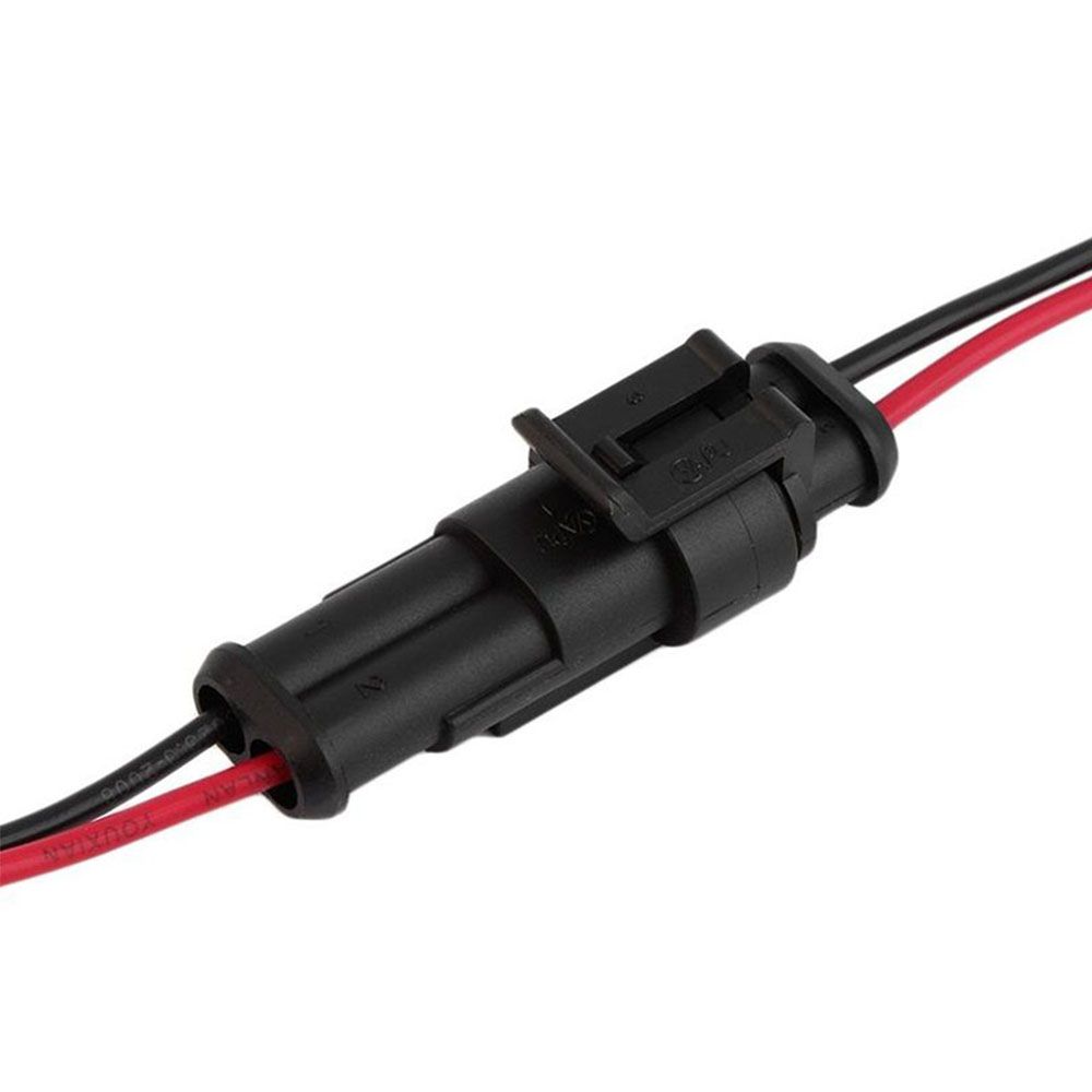 Car Waterproof 2 Pin Way with Wire AWG Marine Auto Connector Plug Set Connector Plug Electrical